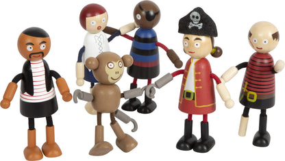 Muñecas Dobladoras de Madera Pirata