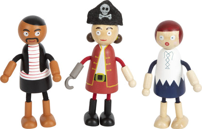 Muñecas Dobladoras de Madera Pirata