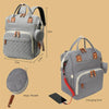 Mochila para bolsa de pañales, gris