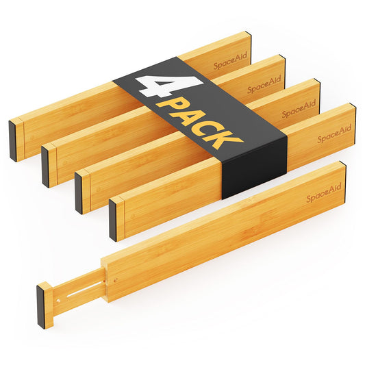 SpaceAid Separadores de cajones de bambú