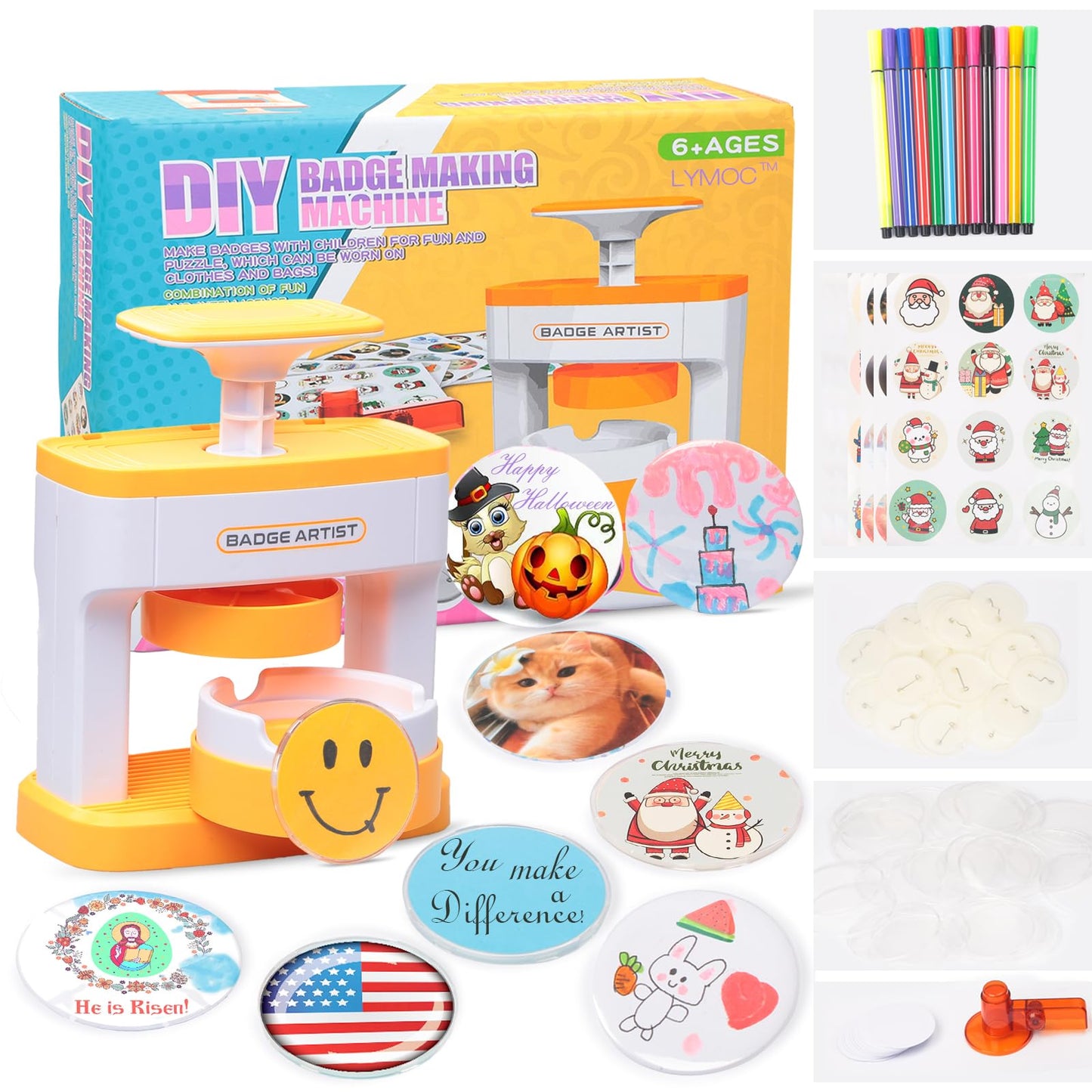 Máquina para hacer insignias para niños, 55 mm (2,16 pulgadas)