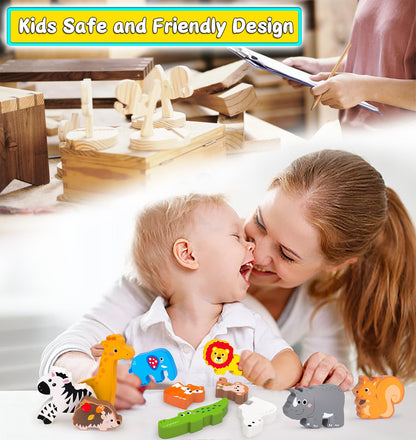 Rompecabezas de animales de madera