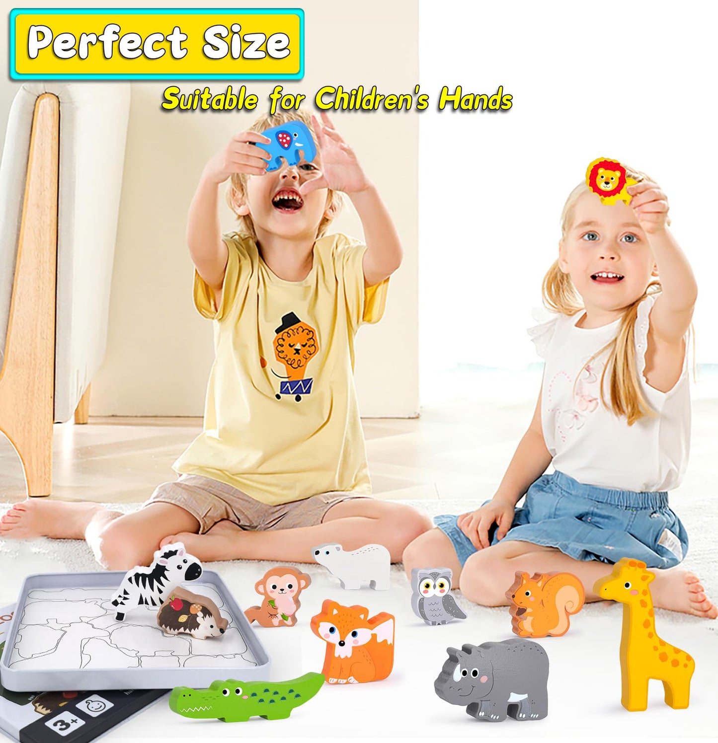 Rompecabezas de animales de madera