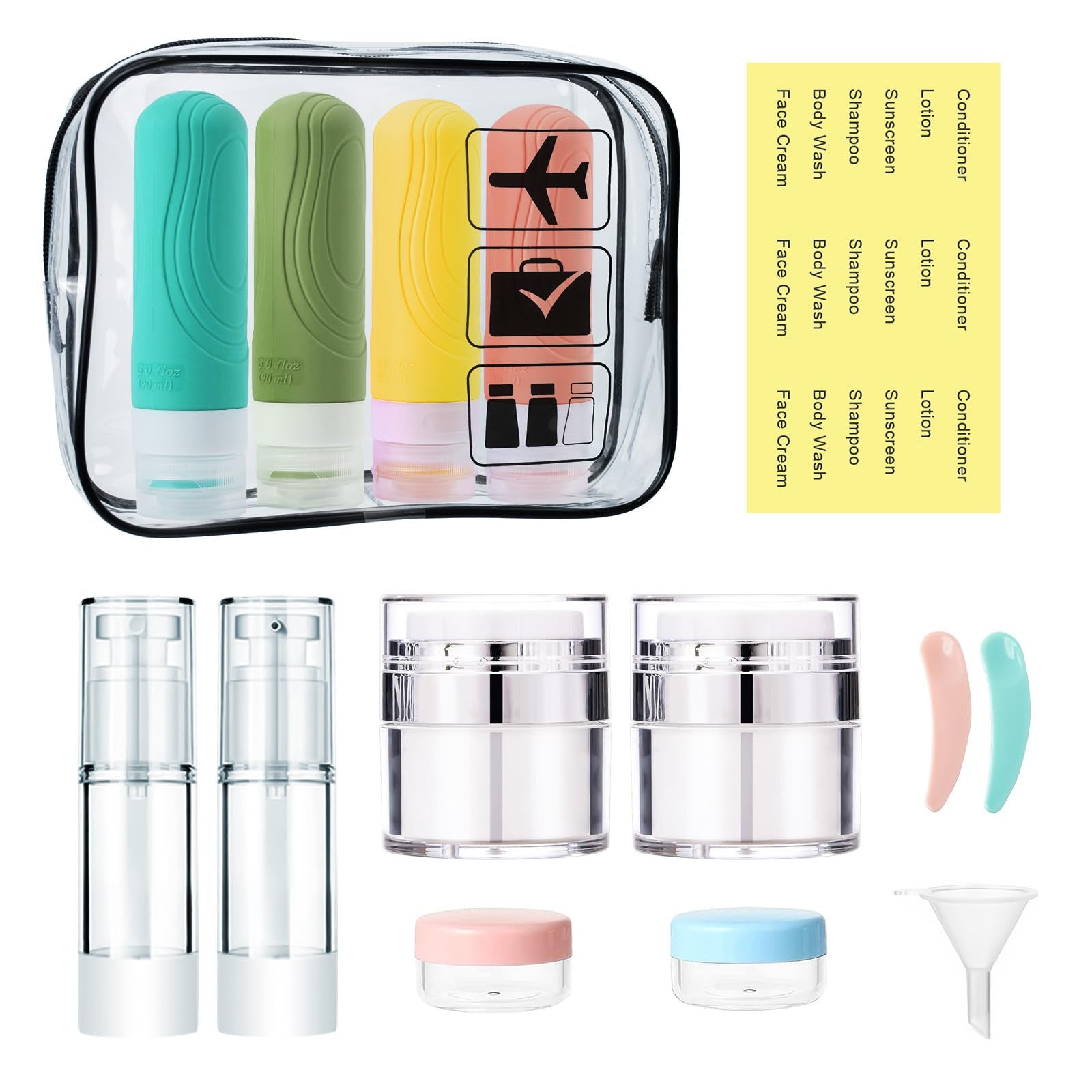 Paquete de botellas de viaje