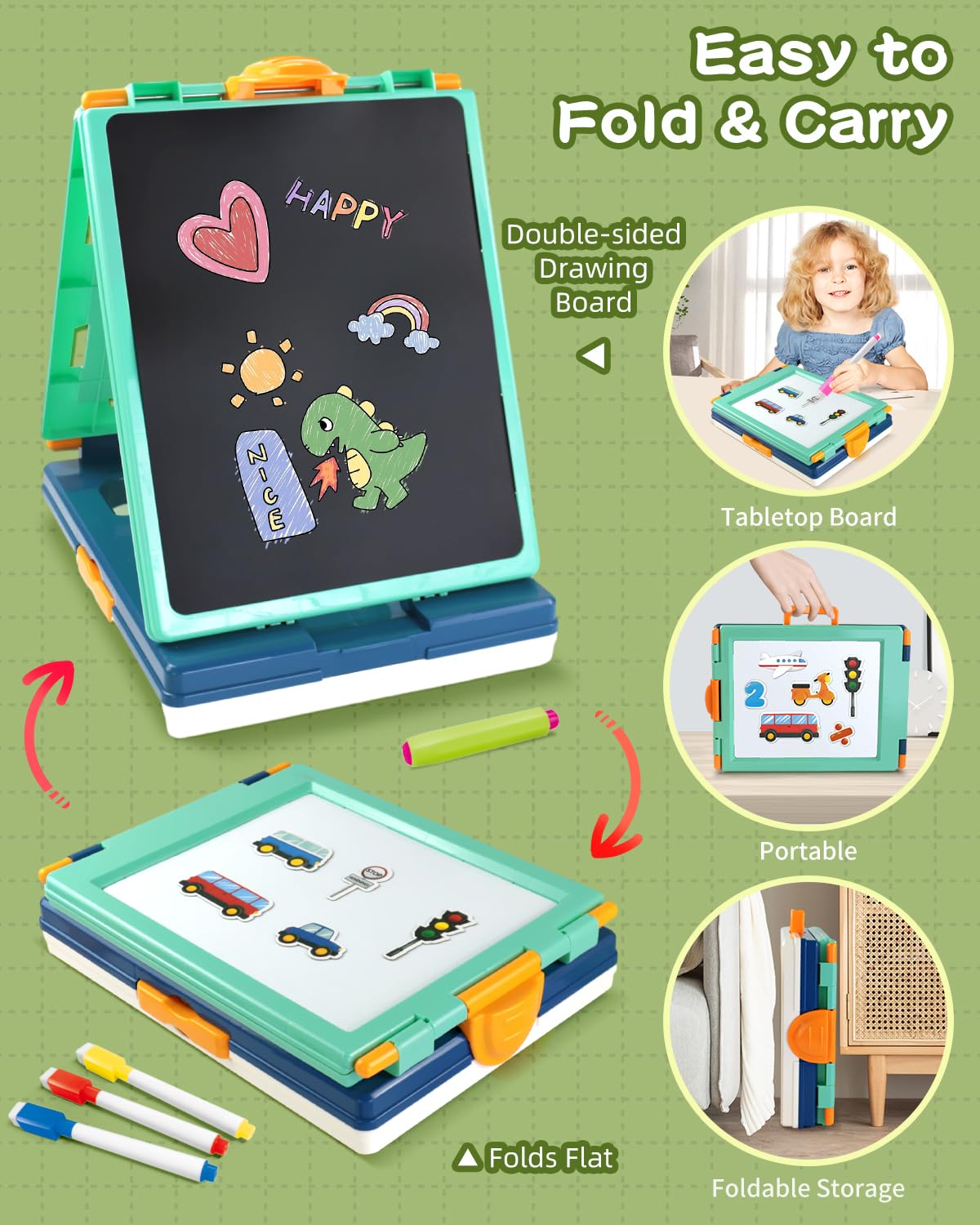 Elovien caballete de mesa para niños pequeños