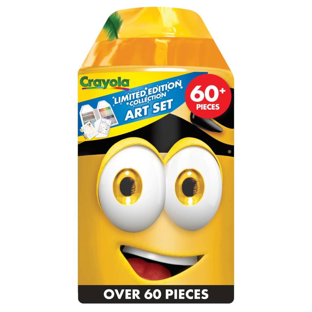 Crayola Juego de colorear con estuche de arte amarillo de edición limitada