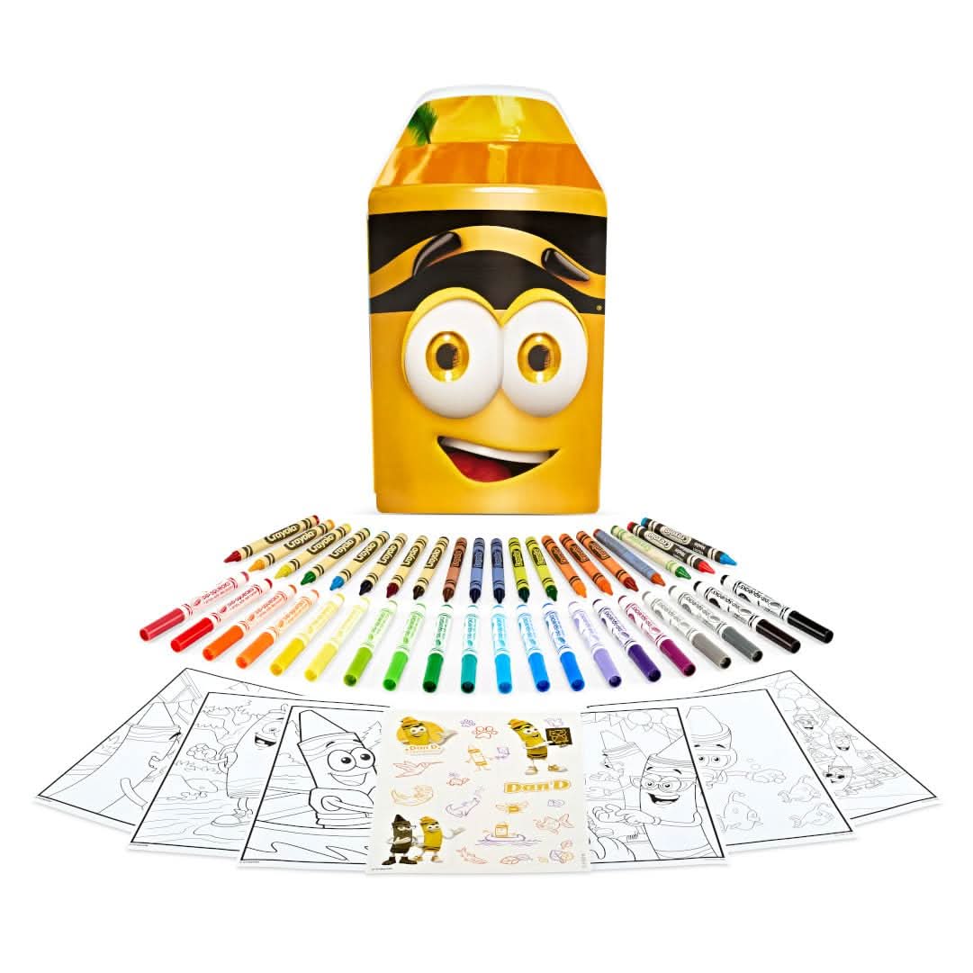 Crayola Juego de colorear con estuche de arte amarillo de edición limitada