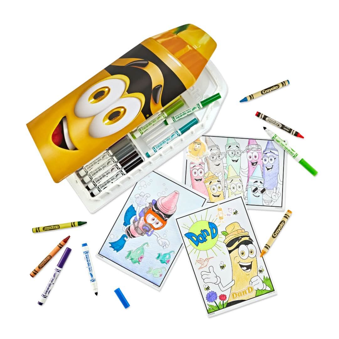 Crayola Juego de colorear con estuche de arte amarillo de edición limitada