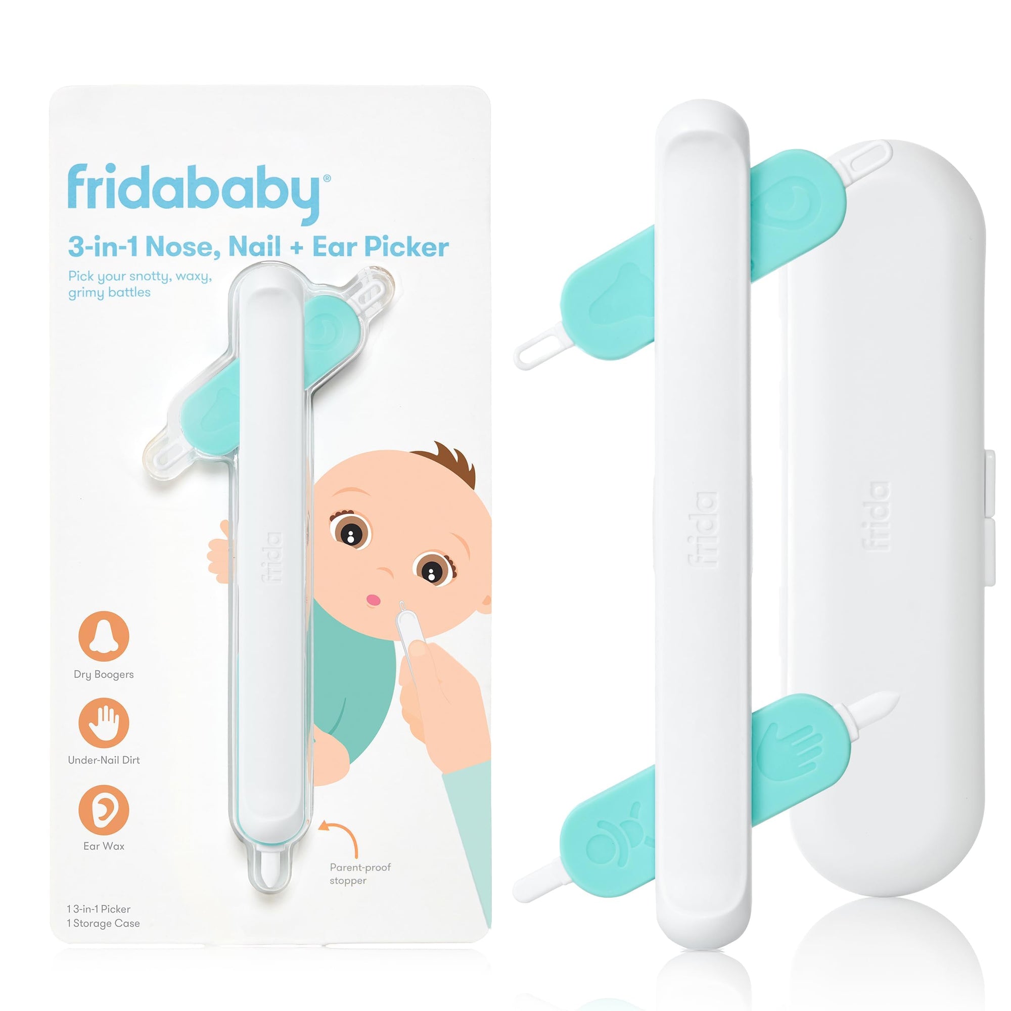 Frida Baby 3 en 1 Recogedor de nariz, uñas y orejas