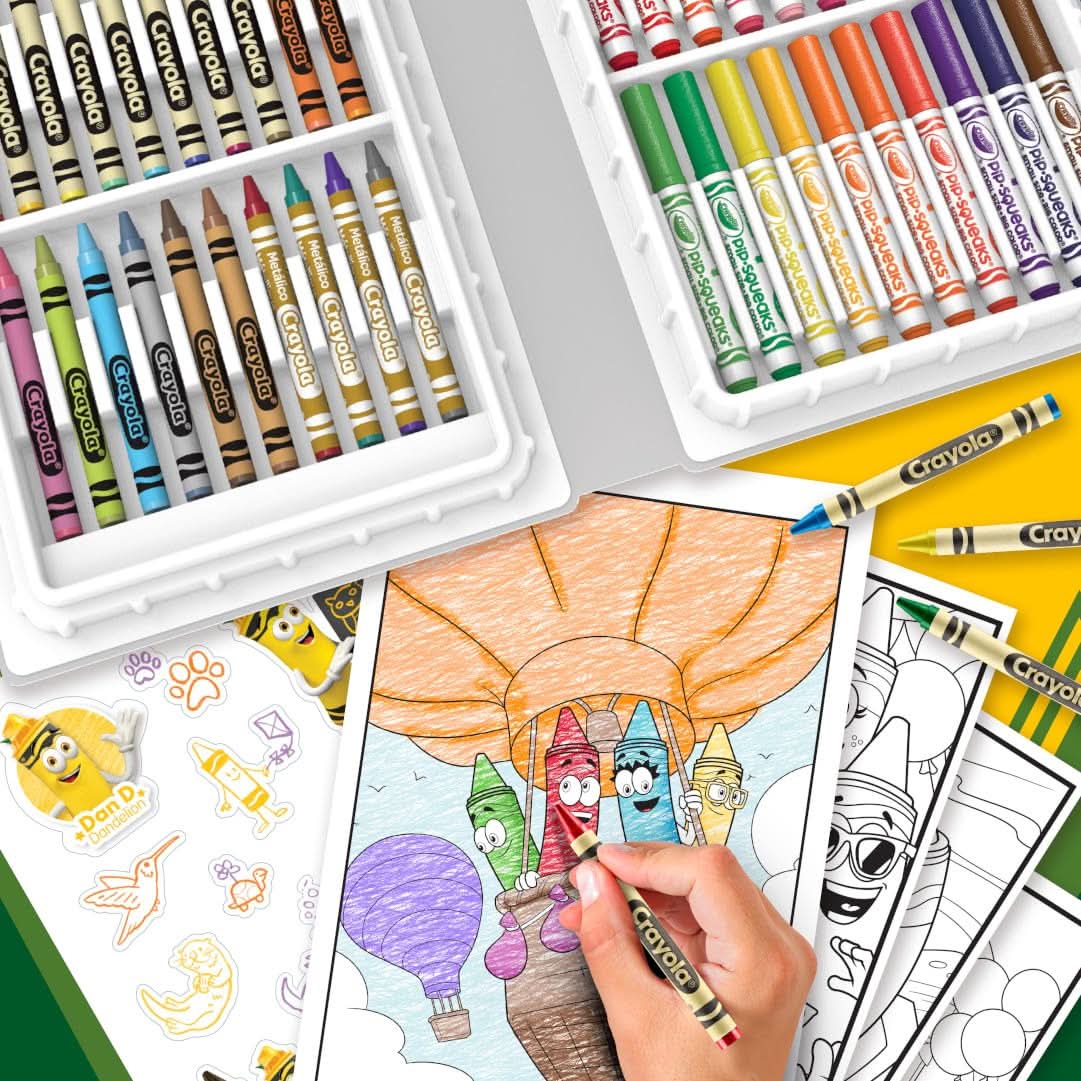 Crayola Juego de colorear con estuche de arte amarillo de edición limitada