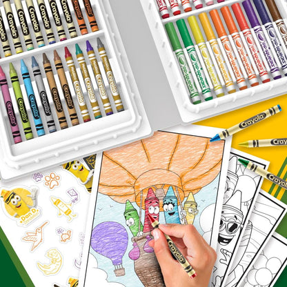 Crayola Juego de colorear con estuche de arte amarillo de edición limitada