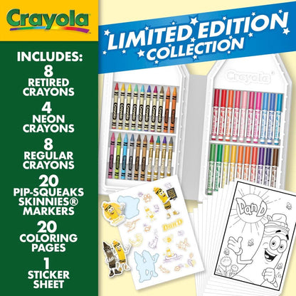Crayola Juego de colorear con estuche de arte amarillo de edición limitada