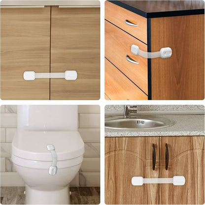 Coolrunner - Cerraduras de correa de seguridad para niños, paquete de 12 cerraduras