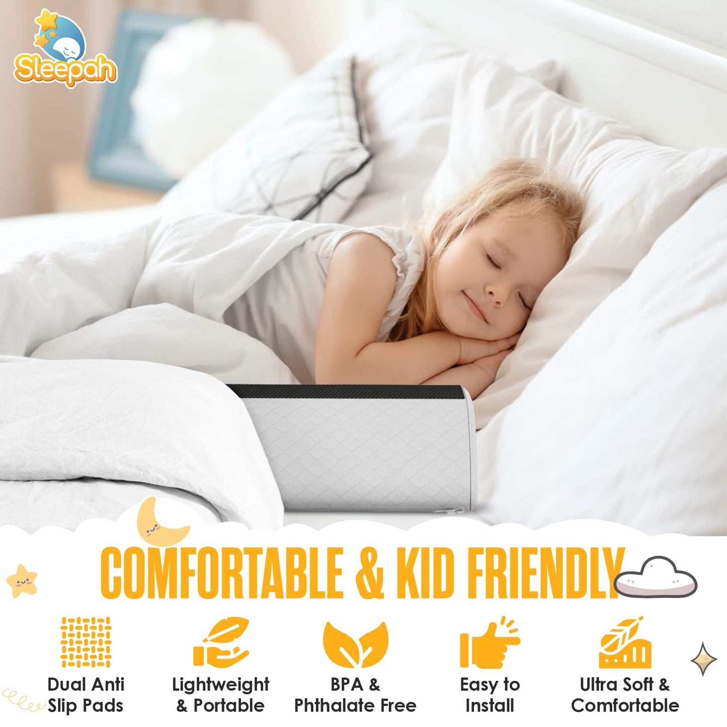 Sleepah Barrera de cama para niños (2 bumpers)