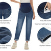 POSHGLAM Vaqueros premamá para mujer sobre el vientre, talla M