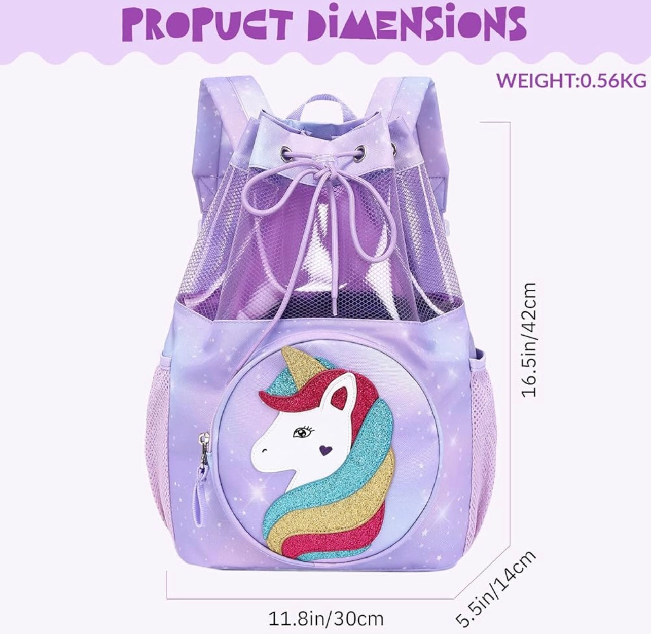 Mygreen Bolsa de gimnasio con cordón para niños pequeños