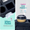 Swanoo Organizador de cochecito con soporte para tazas