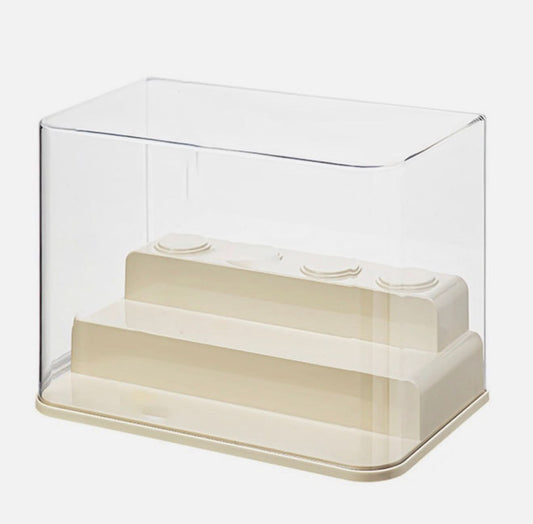 Caja de almacenamiento de juguetes transparente con protección antipolvo