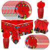 Juego de vajilla del hombre araña, 81 piezas