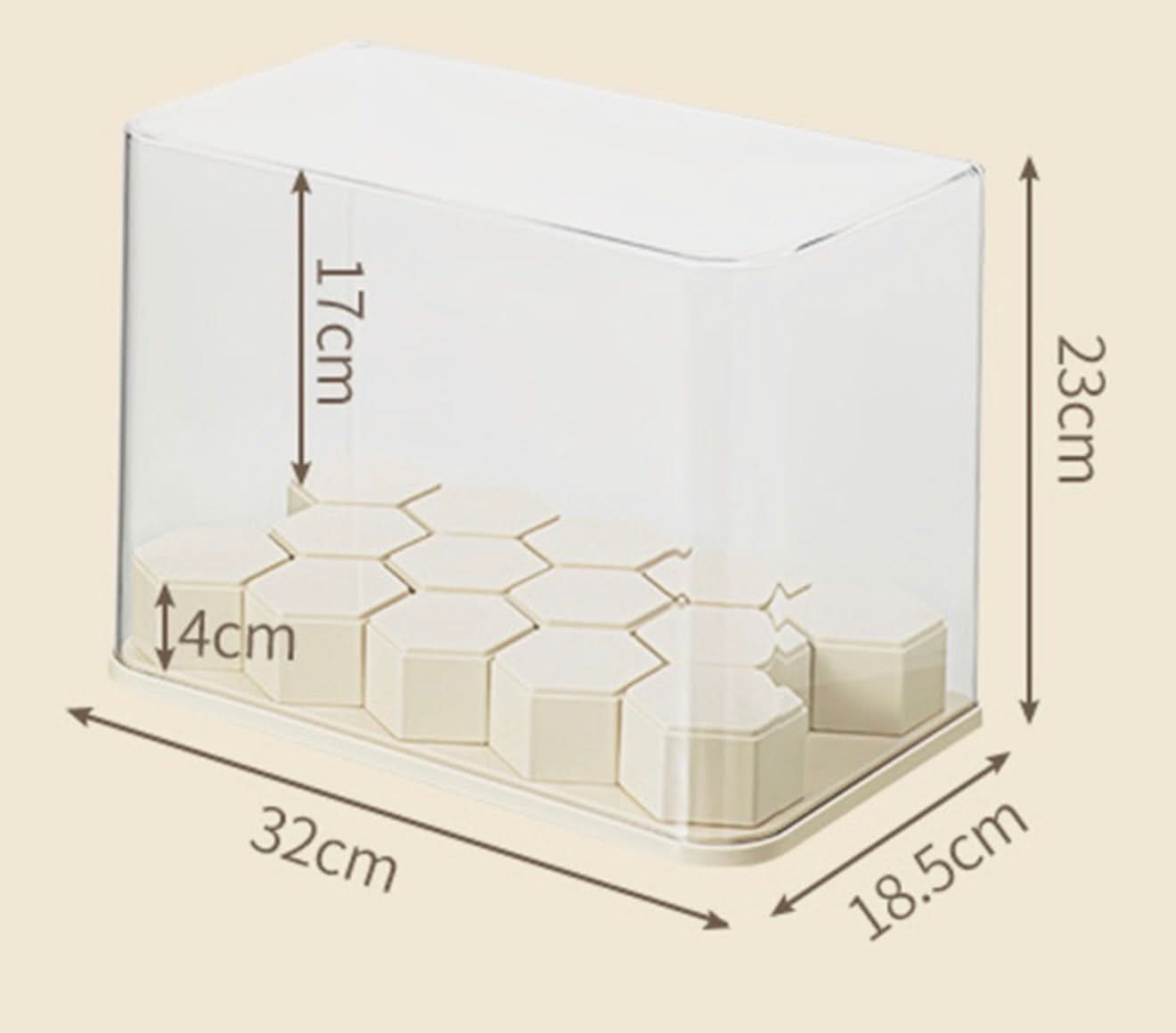 Caja de almacenamiento de juguetes transparente con protección antipolvo