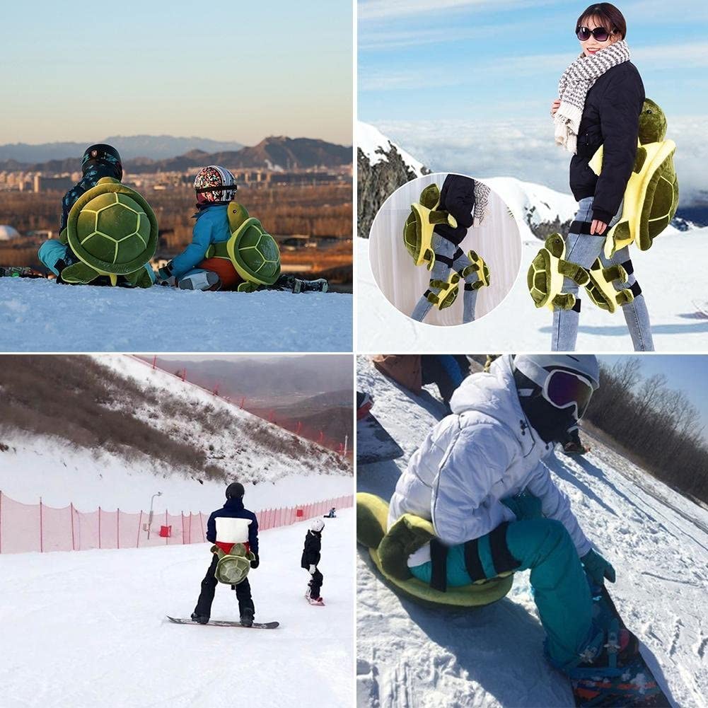 1 almohadilla acolchada para niños con diseño de tortuga, para esquí, patinaje, snowboard y esquí