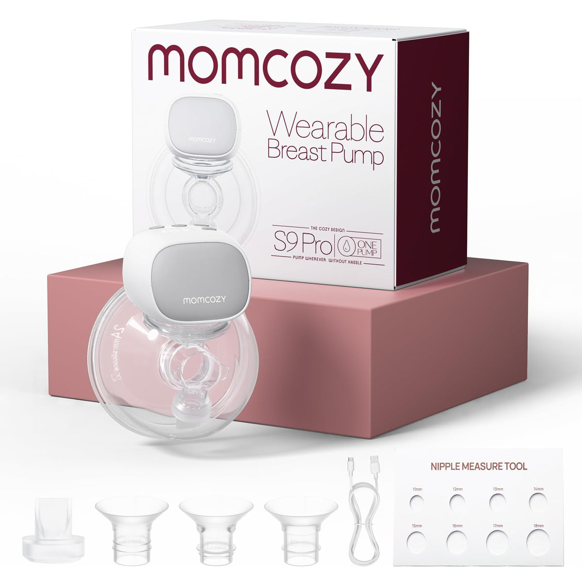 Momcozy S9 Pro - Extractor de leche portátil manos libres, 0.945 in, 1