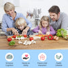 Juego de 14 cuchillos de cocina de madera para niños, incluye guantes