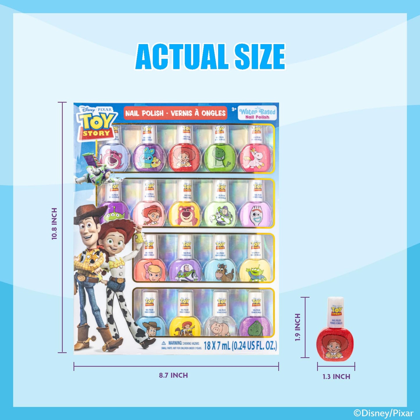 Disney Pixar Toy Story - Juego de 17 esmaltes de uñas pelables a base de agua