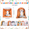 14 bolsas con cordón con estampado temática de perros