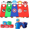 Juego de 5 capas de superhéroe y pulseras para niños