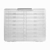 Caja de almacenamiento de fotos transparente de plástico con asa, 16 fundas interiores de 4 x 6 pulgadas