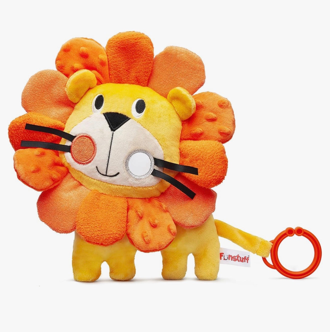 Funstuff Roary The Lion Juguete Crujiente para Bebé - Juguetes Sensoriales para Tiempo Boca Abajo