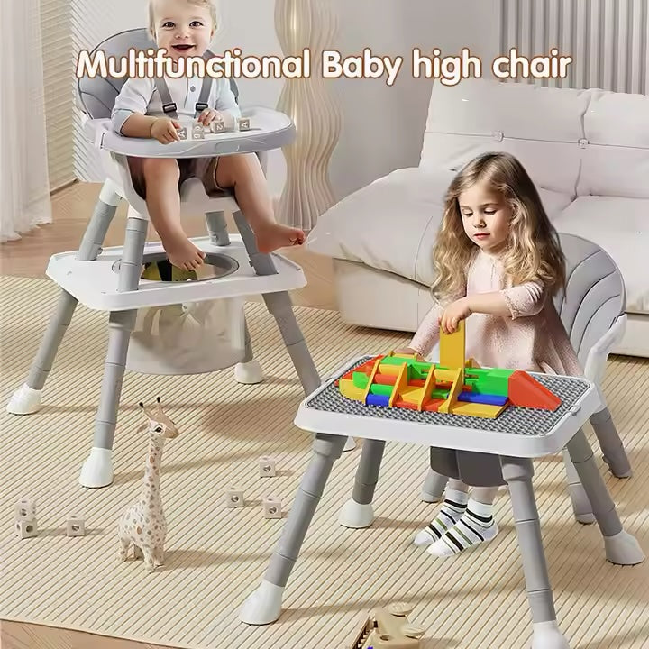 Silla Alta Multifuncional 7 en 1 para Bebés y Niños