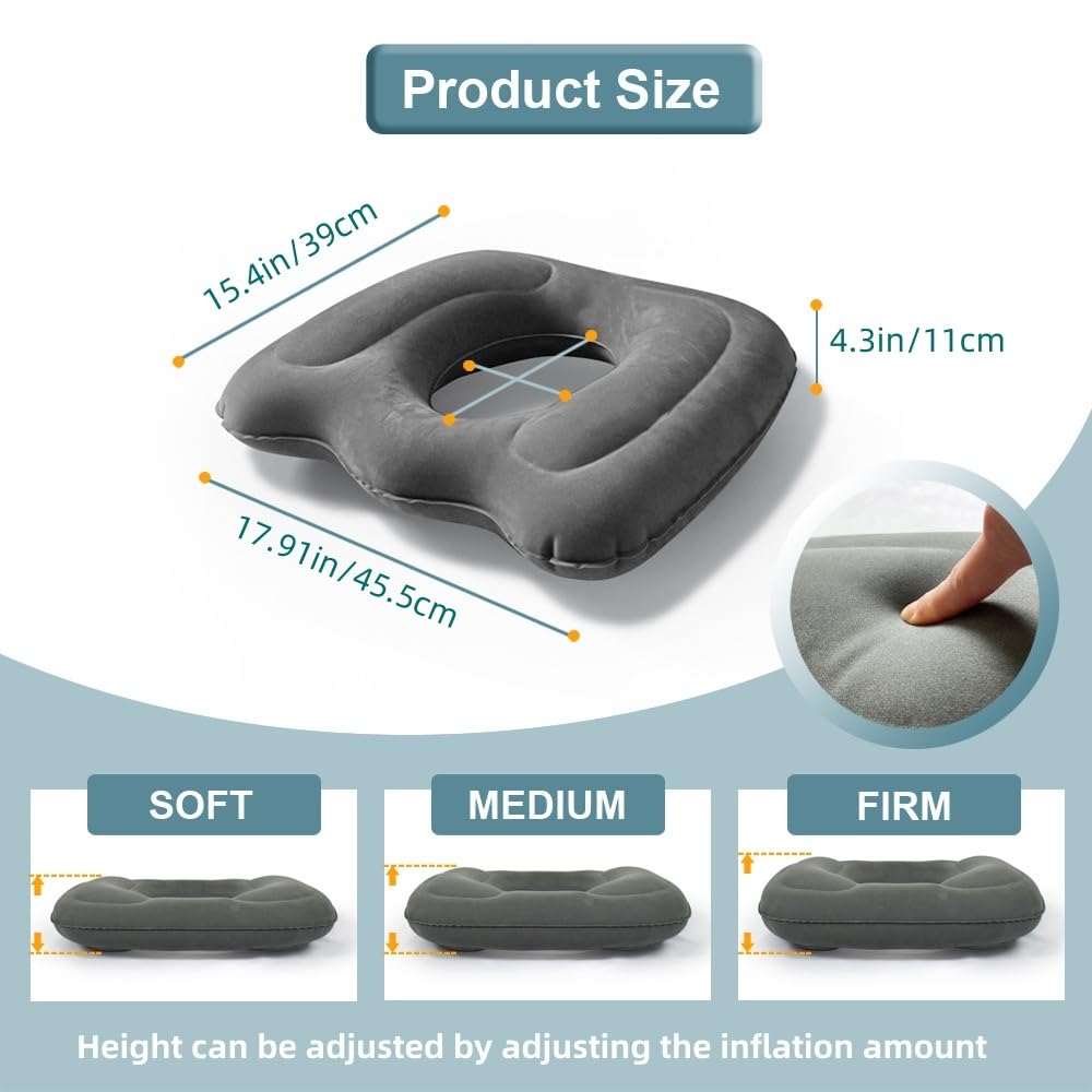 Cojín inflable de dona asiento