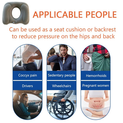 Cojín inflable de dona asiento