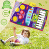 Tapete musical para bebé Tapete de tambor de piano para niños pequeños 2 en 1