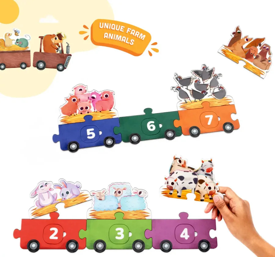 Bloomingo 123 Ride with Animals: rompecabezas