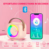 Máquina de karaoke para niños y adultos, mini altavoz portátil de karaoke Bluetooth con 2 micrófonos inalámbricos