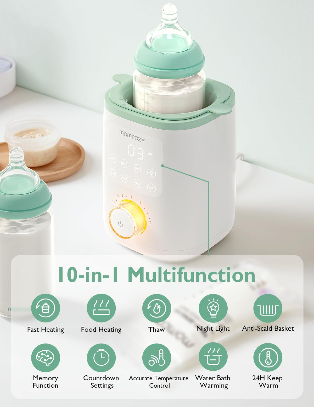 Momcozy Calentador de biberones para leche materna