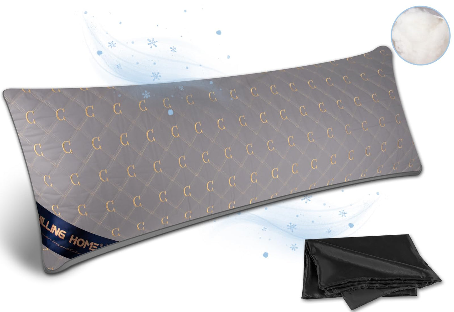 Almohadas Chilling Home para adultos con funda de seda lavable y extraíble