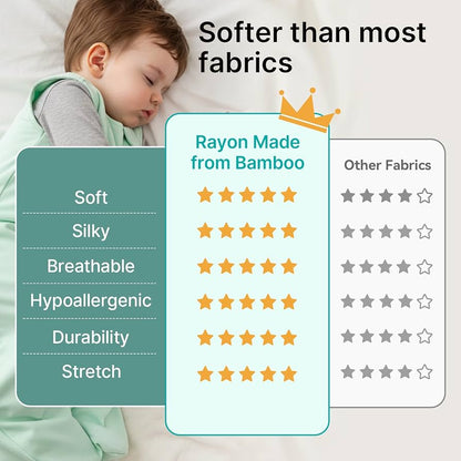 Easyfi - Saco de dormir súper suave de rayón hecho de bambú de 0-6 meses, 1.0 TOG (Copia)