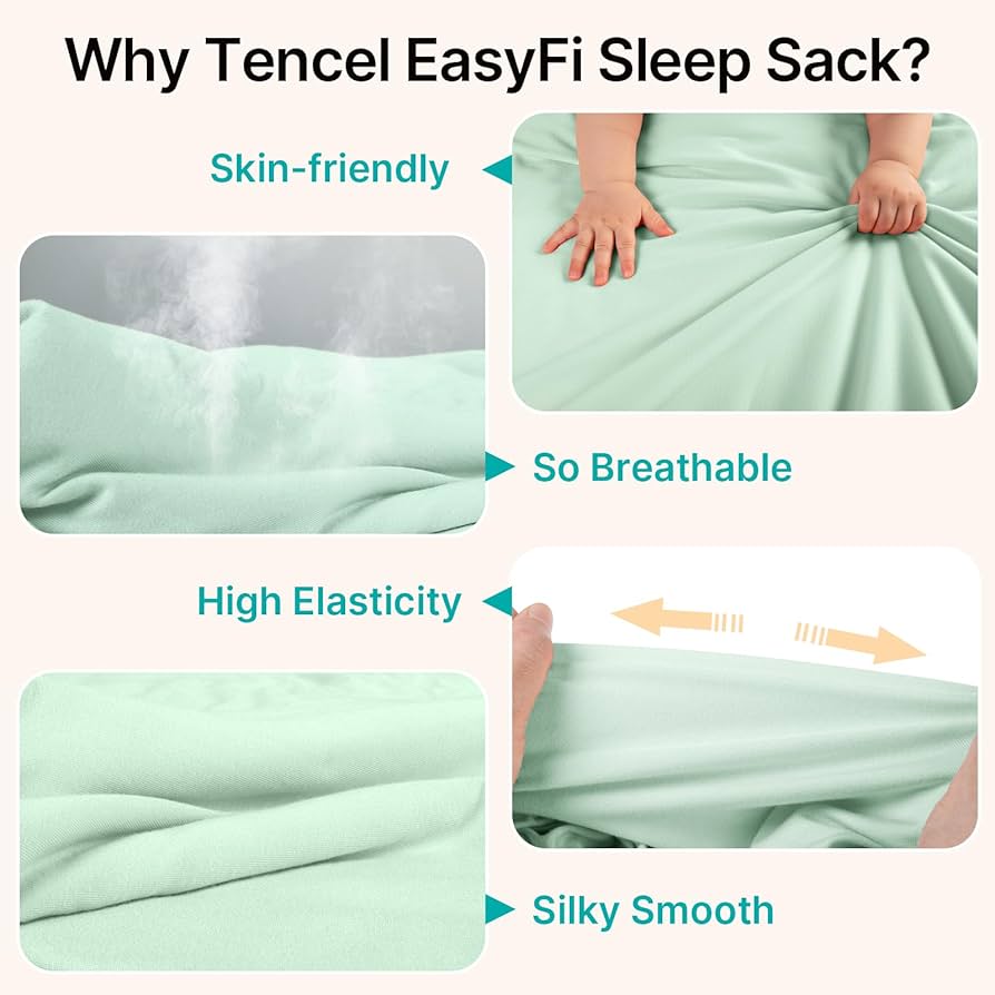 Easyfi - Saco de dormir súper suave de rayón hecho de bambú de 0-6 meses, 1.0 TOG (Copia)