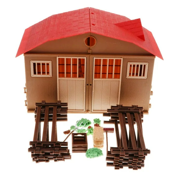 Bloques de Construcción Perfke Juguete de Aprendizaje Conjunto de Juego de Escena de Granja