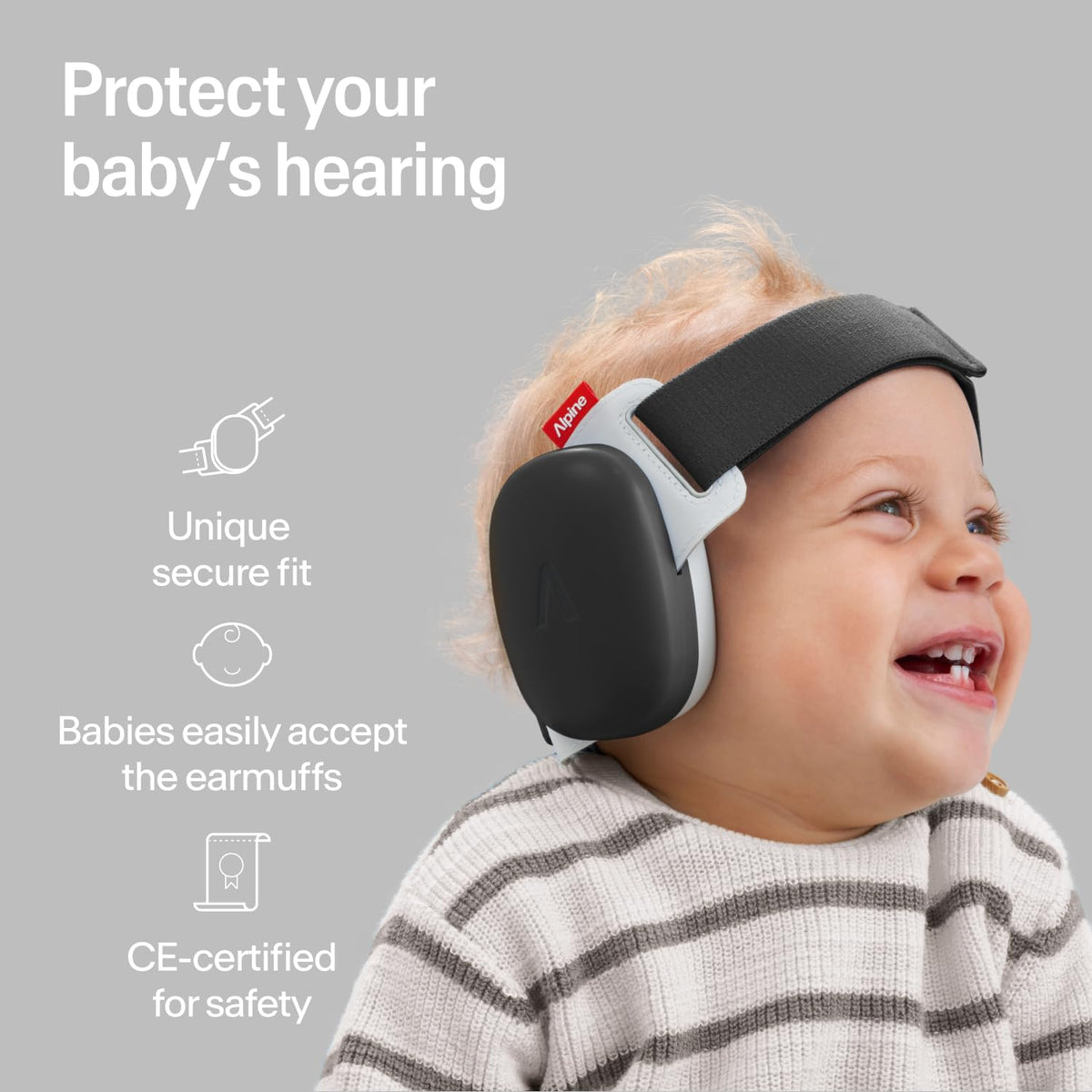 Alpine Muffy Baby Comfort - Protege la audición para bebés y niños pequeños