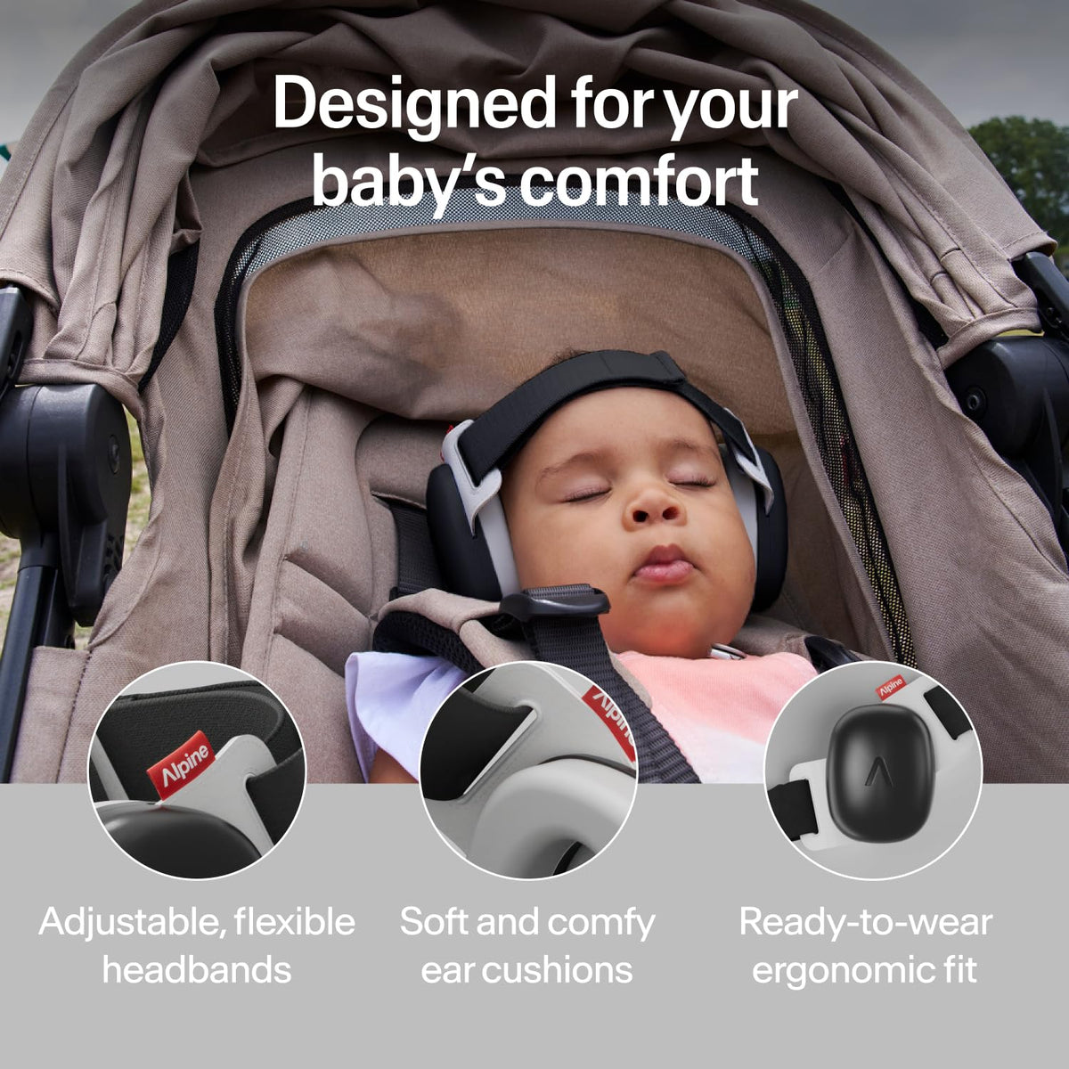 Alpine Muffy Baby Comfort - Protege la audición para bebés y niños pequeños