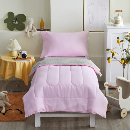 Juego de ropa de cama de 4 piezas para colchón tamaño cuna