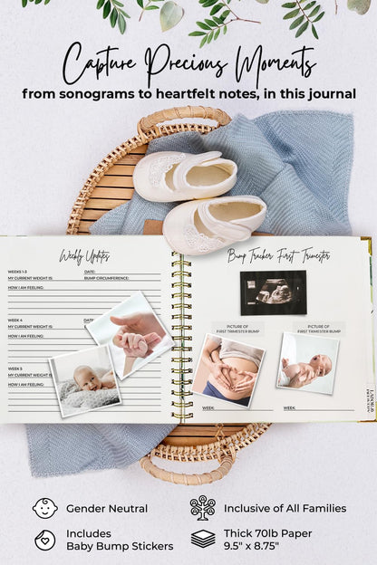 LUMOSX Libro de recuerdos de embarazo