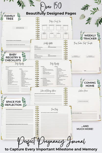 LUMOSX Libro de recuerdos de embarazo