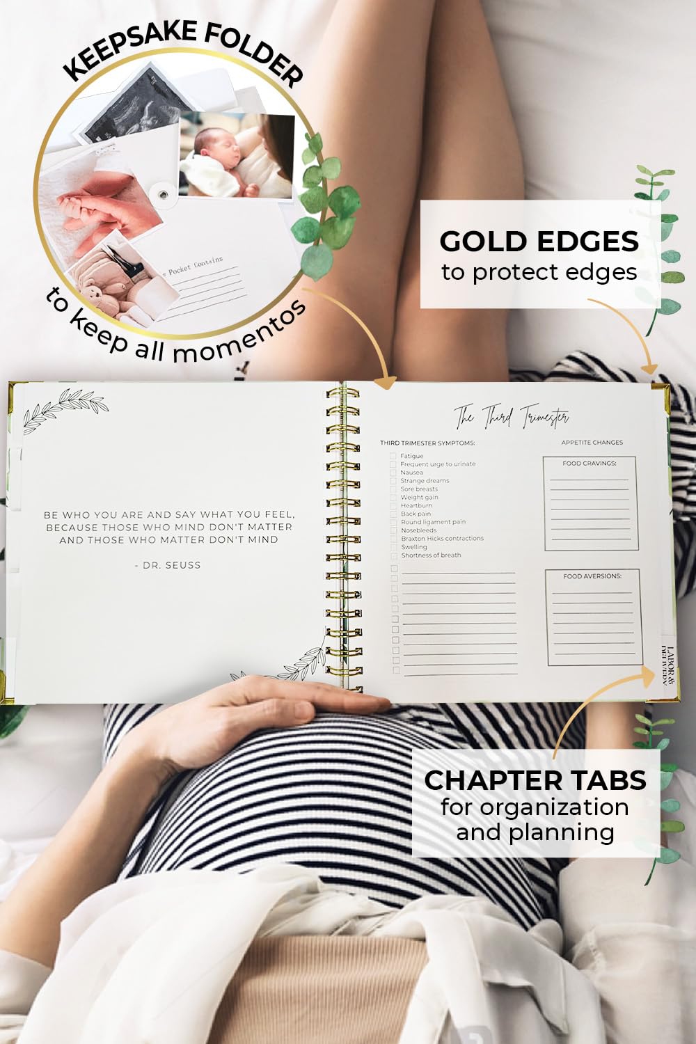 LUMOSX Libro de recuerdos de embarazo