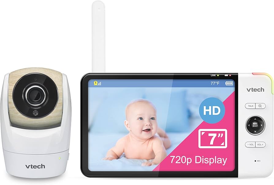 VTech VM919HD - Sistema de monitoreo de video con pantalla HD 720p de 7 pulgadas de color real